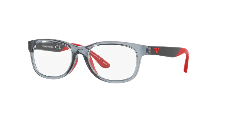 Emporio Armani Bambino EK3001 5072 Montature da vista Iniettato Blu Trasparente Pillow Normale miniatura 2