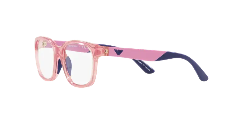 Emporio Armani Bambino EK3003 5376 Montature da vista Iniettato Viola Trasparente Pillow Normale miniatura 3