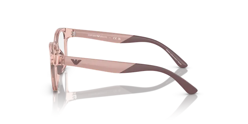 Emporio Armani Bambino EK3003 5544 Montature da vista Iniettato Rosa Trasparente Pillow Normale miniatura 3
