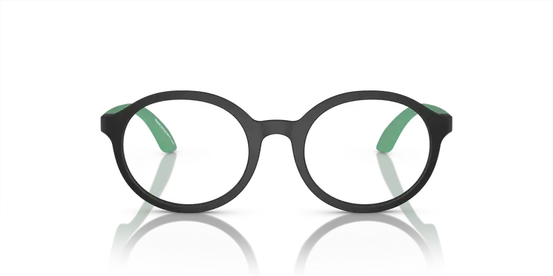 Emporio Armani Bambino EK3005 5001 Montature da vista Iniettato Nero Trasparente Rotonda Normale miniatura 2