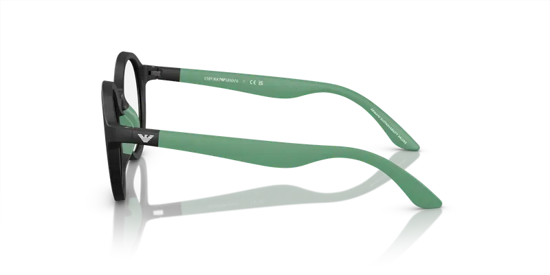 Emporio Armani Bambino EK3005 5001 Montature da vista Iniettato Nero Trasparente Rotonda Normale miniatura 3