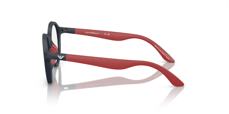 Emporio Armani Bambino EK3005 5088 Montature da vista Iniettato Blu Trasparente Rotonda Normale miniatura 3