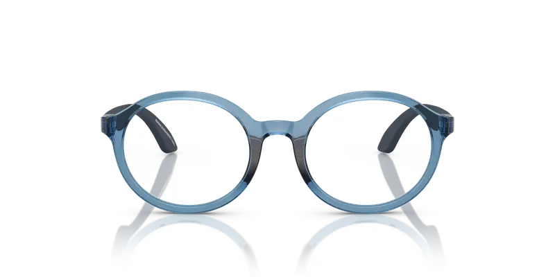 Emporio Armani Bambino EK3005 6210 Montature da vista Iniettato Blu Trasparente Rotonda Normale miniatura 2