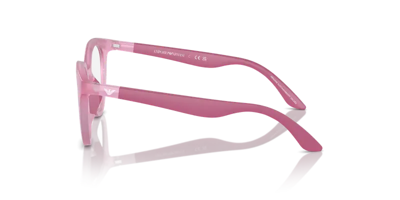 Emporio Armani Bambino EK3007 6133 Montature da vista Iniettato Rosa Trasparente Pantos Normale miniatura 3