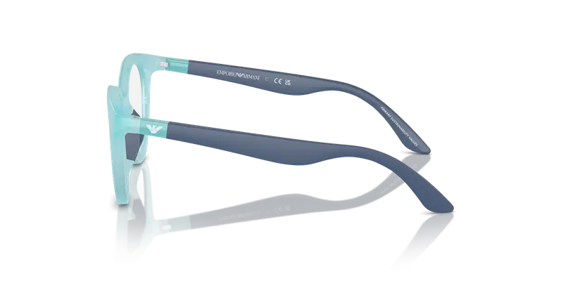 Emporio Armani Bambino EK3007 6137 Montature da vista Iniettato Blu Trasparente Pantos Normale miniatura 3