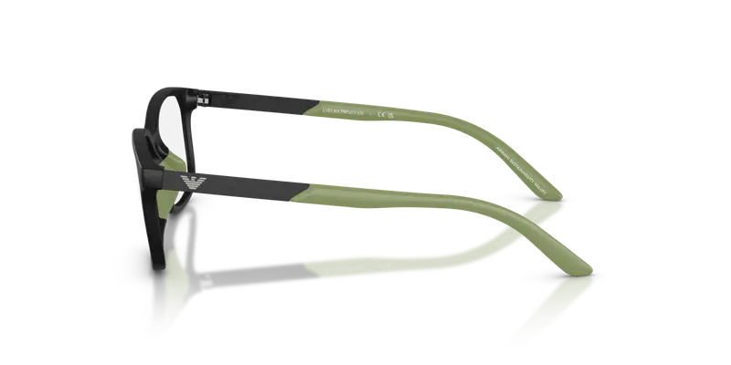 Emporio Armani Bambino EK3008U 5001 Montature da vista Iniettato Nero Trasparente Pillow Normale miniatura 3