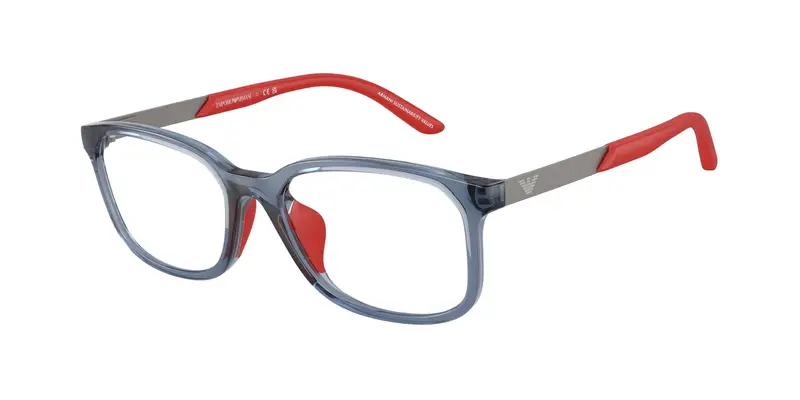 Emporio Armani Bambino EK3008U  6278 Montature da vista Iniettato Blu Trasparente Pillow Normale