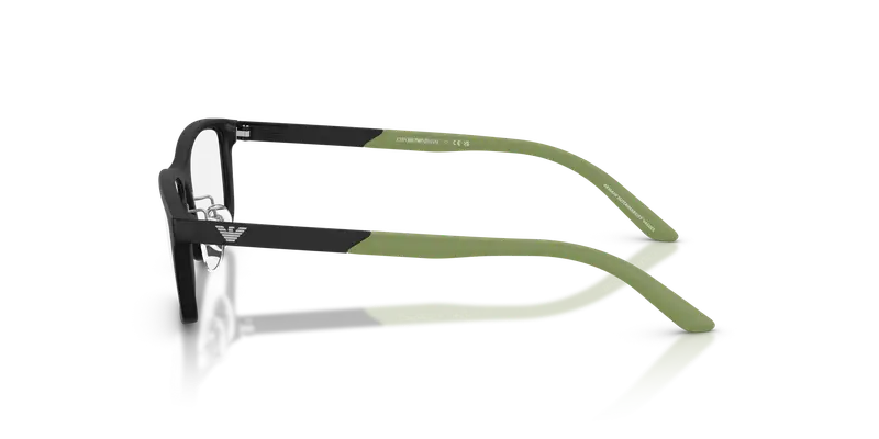 Emporio Armani Bambino EK3009 5001 Montature da vista Iniettato Nero Trasparente Squadrata Normale miniatura 3