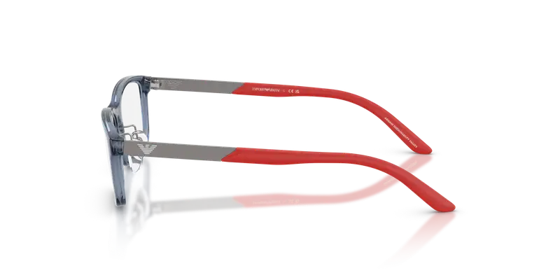 Emporio Armani Bambino EK3009 6278 Montature da vista Iniettato Blu Trasparente Squadrata Normale miniatura 3