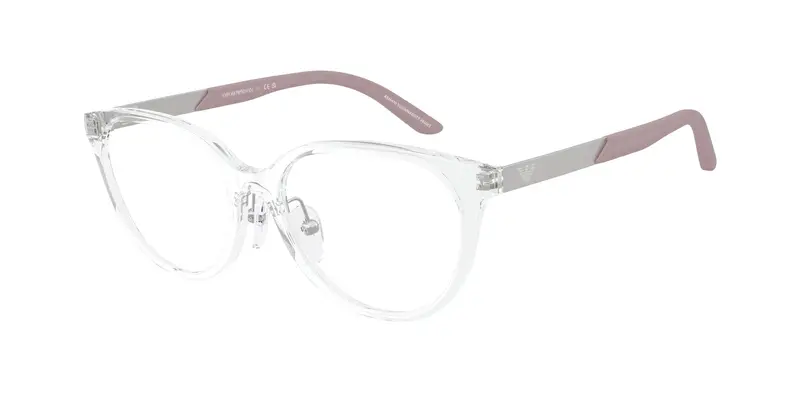 Emporio Armani Bambino EK3010  5893 Montature da vista Iniettato Trasparente Trasparente Cat Eye Normale