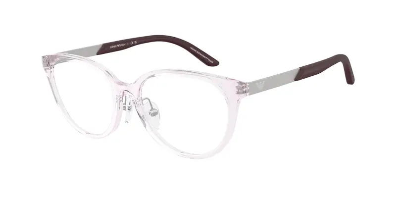 Emporio Armani Bambino EK3010  6139 Montature da vista Iniettato Rosa Trasparente Cat Eye Normale