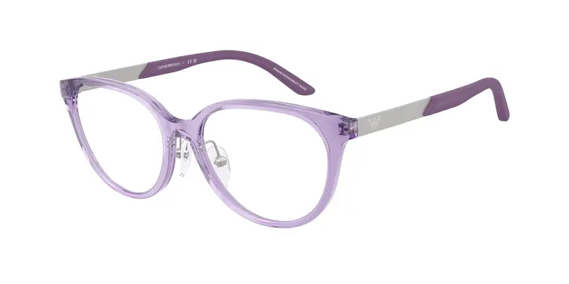 Emporio Armani Bambino EK3010  6280 Montature da vista Iniettato Viola Trasparente Cat Eye Normale