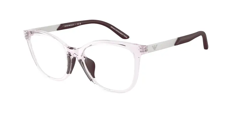Emporio Armani Bambino EK3011U  6139 Montature da vista Iniettato Rosa Trasparente Farfalla Normale