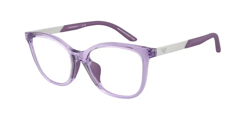 Emporio Armani Bambino EK3011U  6280 Montature da vista Iniettato Viola Trasparente Farfalla Normale
