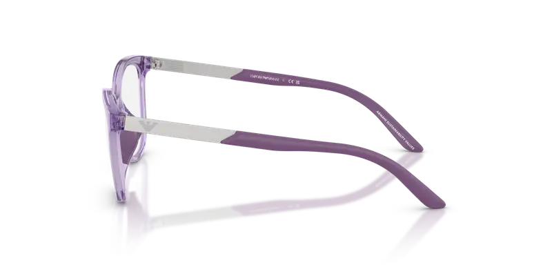 Emporio Armani Bambino EK3011U 6280 Montature da vista Iniettato Viola Trasparente Farfalla Normale miniatura 3