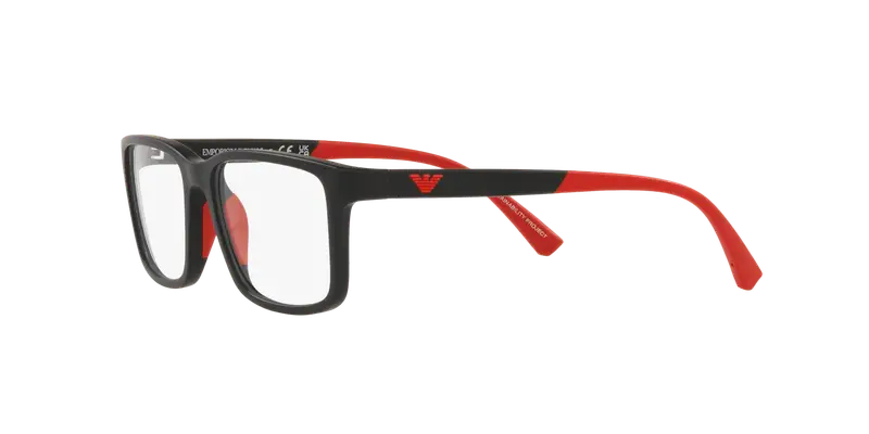 Emporio Armani Bambino EK3203 5001 Montature da vista Iniettato Nero Trasparente Pillow Normale miniatura 3