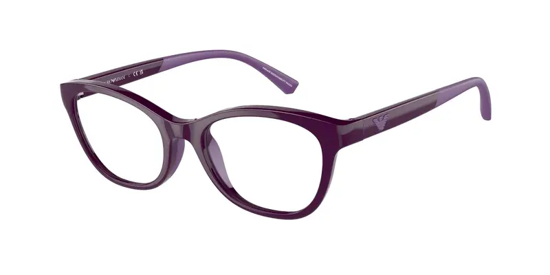 Bambino EK3204 5115 Montature da vista Iniettato Viola Trasparente Cat Eye Normale
