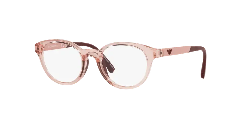 Emporio Armani Bambino EK3205 5544 Montature da vista Iniettato Rosa Trasparente Pantos Normale miniatura 2