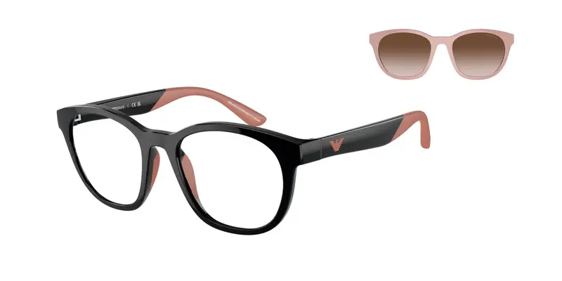 Emporio Armani Bambino EK4001 50171W Occhiali da sole Iniettato Nero Trasparente Pantos Normale