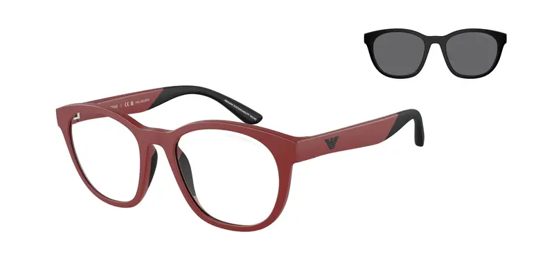 Emporio Armani Bambino EK4001  50771W Occhiali da sole Iniettato Rosso Trasparente Pantos Normale