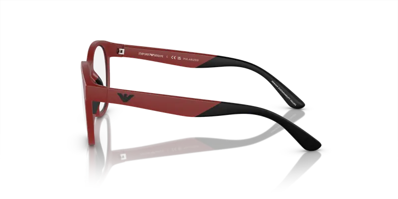 Emporio Armani Bambino EK4001 50771W Occhiali da sole Iniettato Rosso Trasparente Pantos Normale miniatura 3