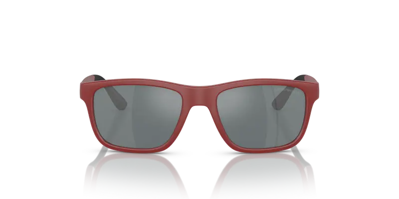 Emporio Armani Bambino EK4002 54626G Occhiali da sole Iniettato Rosso Grigio Pillow Specchiate Specchiato miniatura 2