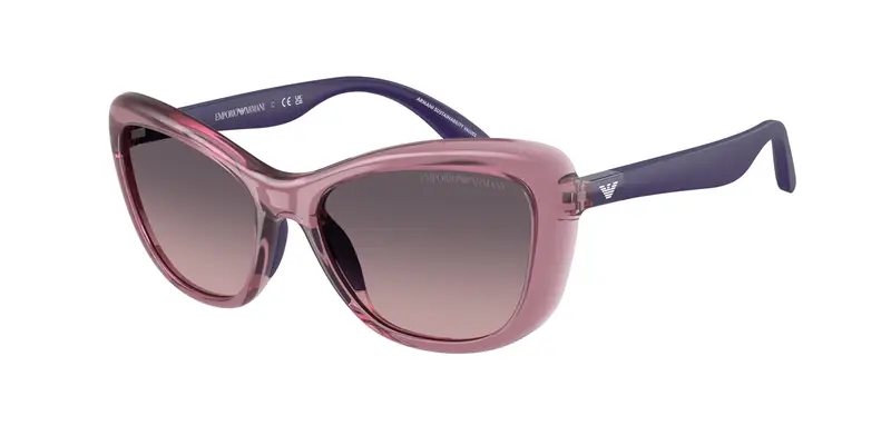 Emporio Armani Bambino EK4004  537646 Occhiali da sole Iniettato Viola Rosa Farfalla Normale Sfumato