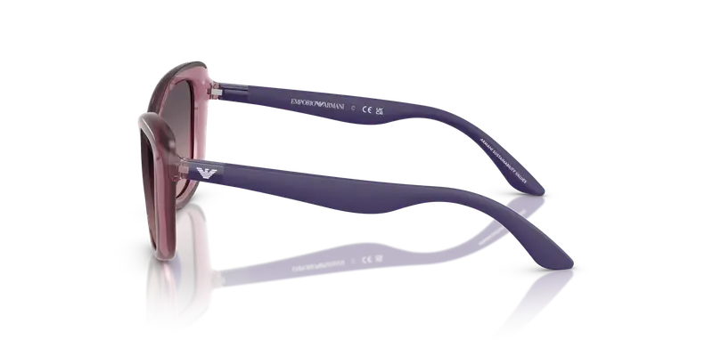 Emporio Armani Bambino EK4004 537646 Occhiali da sole Iniettato Viola Rosa Farfalla Normale Sfumato miniatura 3