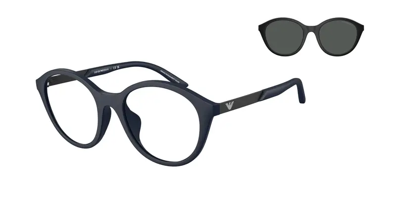 Emporio Armani Bambino EK4005U 50881W Occhiali da sole Iniettato Blu Trasparente Rotonda Normale