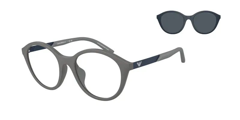 Emporio Armani Bambino EK4005U  62771W Occhiali da sole Iniettato Grigio Trasparente Rotonda Normale