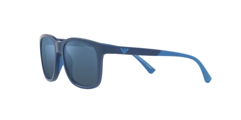 Emporio Armani Bambino EK4184 508855 Occhiali da sole Iniettato Blu Blu Pillow Specchiate Specchiato miniatura 3