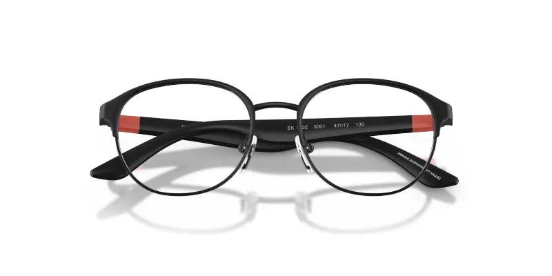 Bambino Emporio Armani EK1002 3001 Montature da vista Metallo Nero Trasparente Pantos Normale miniatura 2