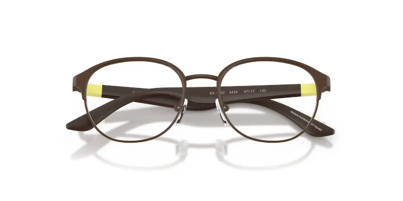 Bambino Emporio Armani EK1002 3434 Montature da vista Metallo Marrone Trasparente Pantos Normale miniatura 2