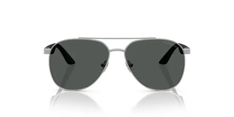 Bambino Emporio Armani EK2001 310587 Occhiali da sole Metallo Argento Grigio Pilot Normale miniatura 3