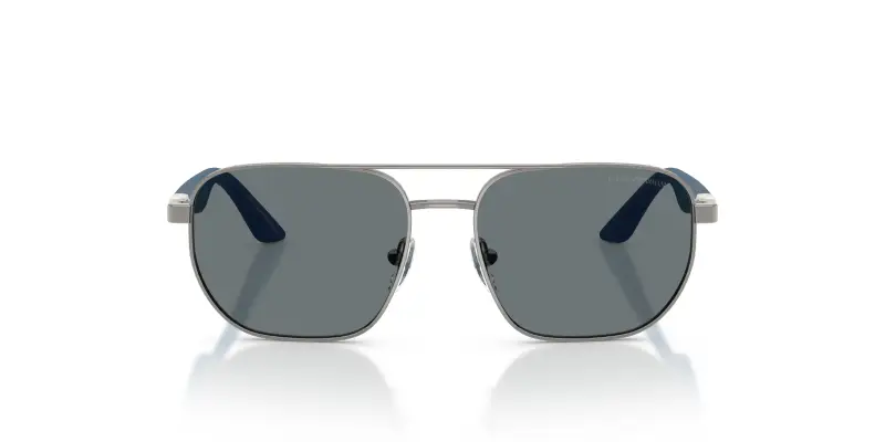 Bambino Emporio Armani EK2003 301080 Occhiali da sole Metallo Grigio Blu Squadrata Normale miniatura 3