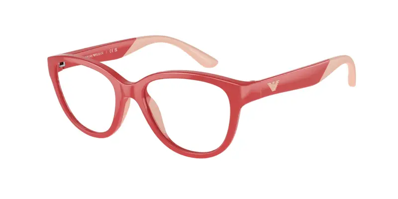 Bambino Emporio Armani EK3002 5380 Montature da vista Iniettato Rosa Cat Eye Normale