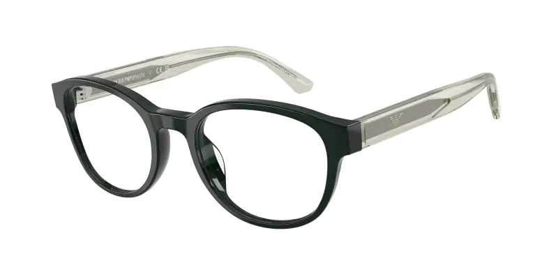 Bambino Emporio Armani EK3012U 6381 Montature da vista Acetato Verde Trasparente Pantos Normale
