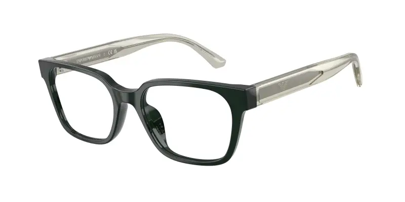 Bambino Emporio Armani EK3013U 6381 Montature da vista Acetato Verde Trasparente Squadrata Normale