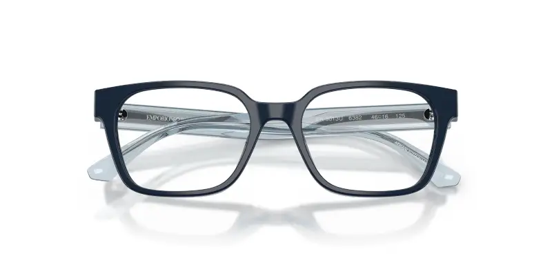 Bambino Emporio Armani EK3013U 6382 Montature da vista Acetato Blu Trasparente Squadrata Normale miniatura 2