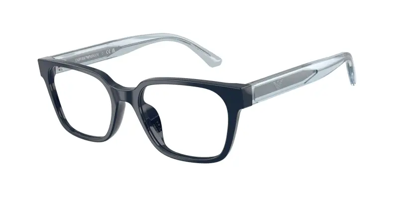 Bambino Emporio Armani EK3013U 6382 Montature da vista Acetato Blu Trasparente Squadrata Normale