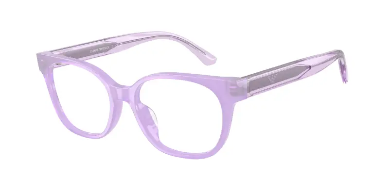 Bambino Emporio Armani EK3014U 6388 Montature da vista Acetato Viola Trasparente Cat Eye Normale