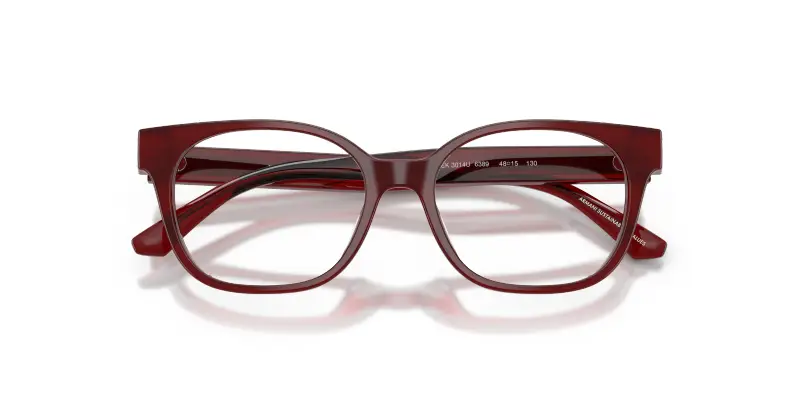 Bambino Emporio Armani EK3014U 6389 Montature da vista Acetato Rosso Trasparente Cat Eye Normale miniatura 2