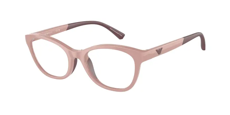 Bambino Emporio Armani EK3204 5086 Montature da vista Iniettato Rosa Trasparente Cat Eye Normale
