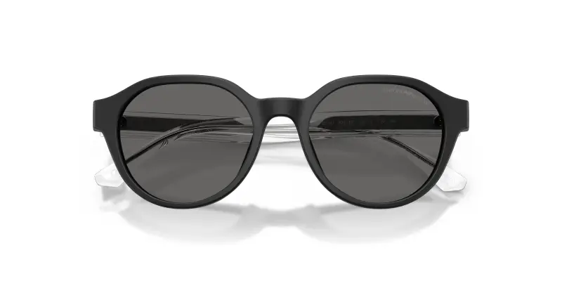 Bambino Emporio Armani EK4008U 500187 Occhiali da sole Acetato Nero Grigio Pantos Normale miniatura 2