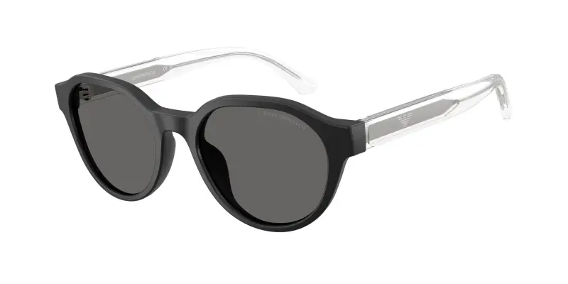 Bambino Emporio Armani EK4008U 500187 Occhiali da sole Acetato Nero Grigio Pantos Normale