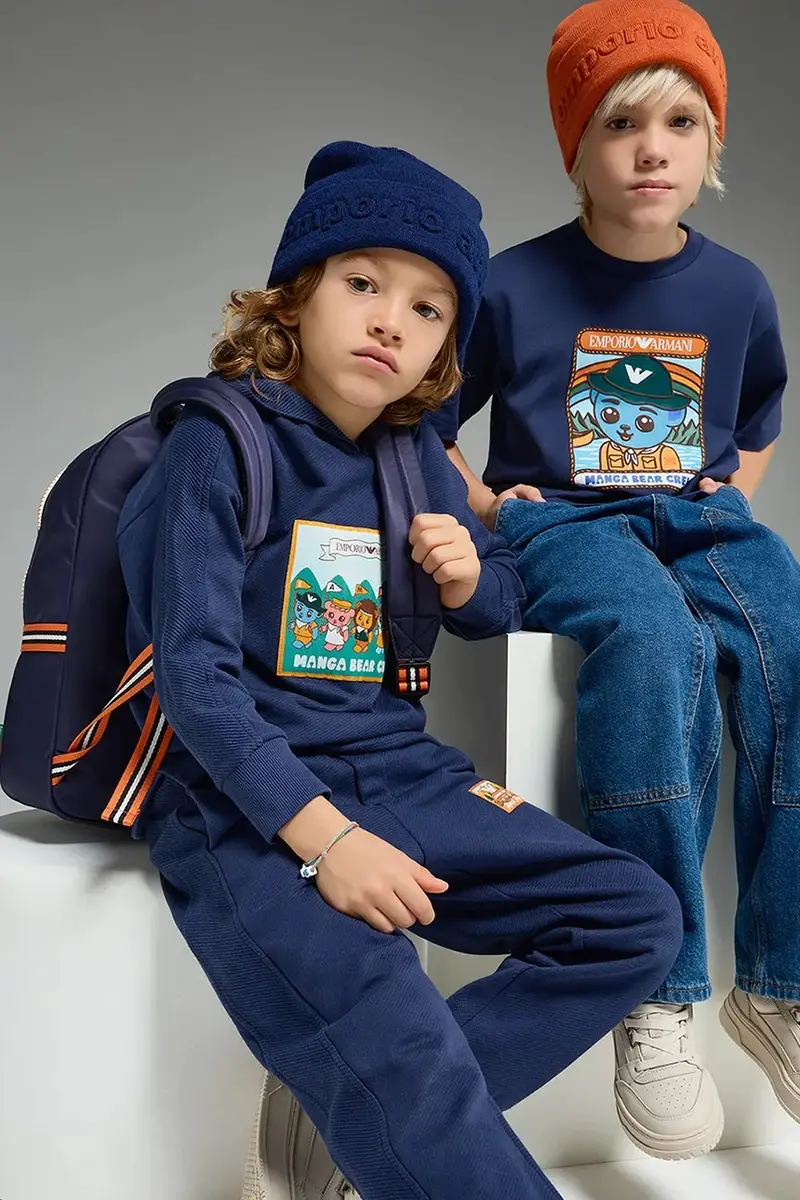 berretto in lana colore blu navy EB000677 AF18838 miniatura 4