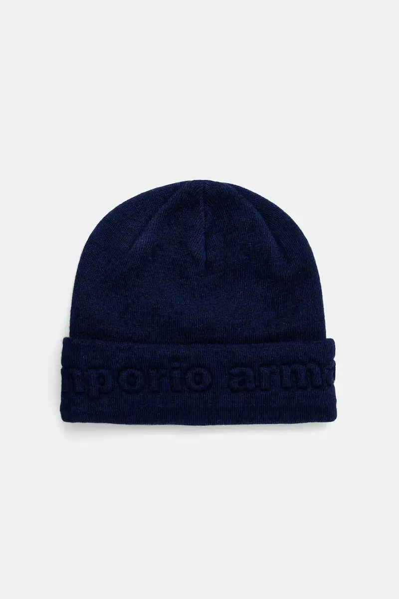 berretto in lana colore blu navy EB000677 AF18838