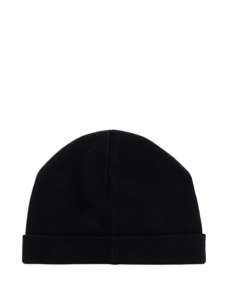 Berretto nero con dettagli del logo miniatura 3