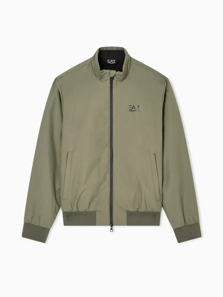 bomber core identity in tessuto tecnico verde militare