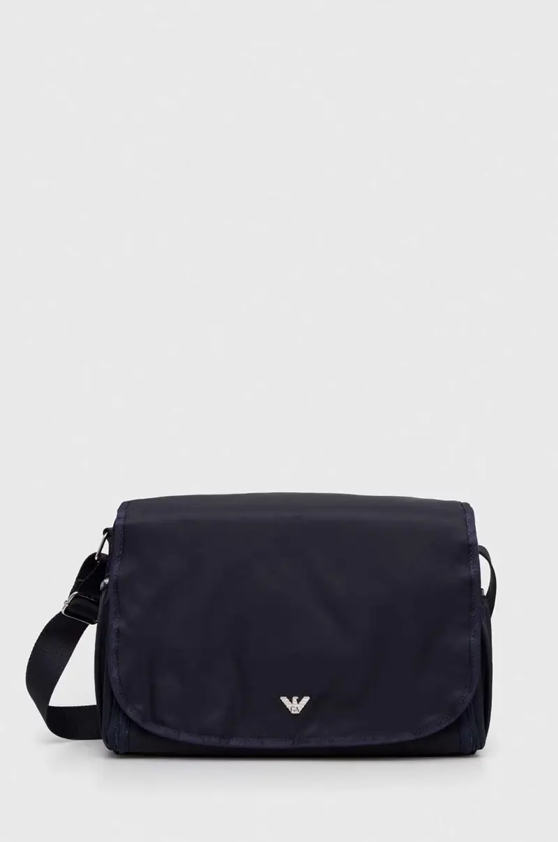 borsa da passeggino con fasciatoio Blu navy miniatura 2